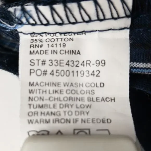 Plains Western Shirt Men's Large Long Sleeve Pearl Snaps Plaid Blue White - Picture 8 of 11